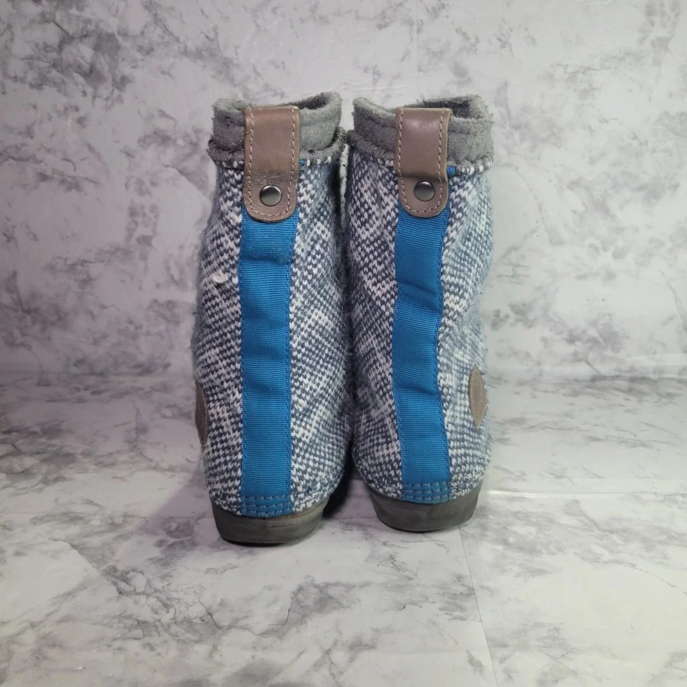 Sorel Tremblant Boot Women's‎ Size 9 Blue Gray Knit Waterproof
